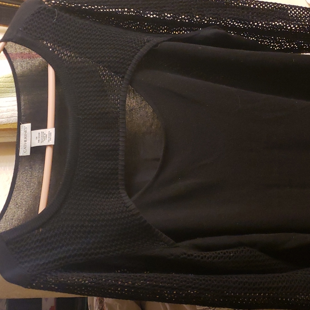 Womens fancy black pullover sweater.
